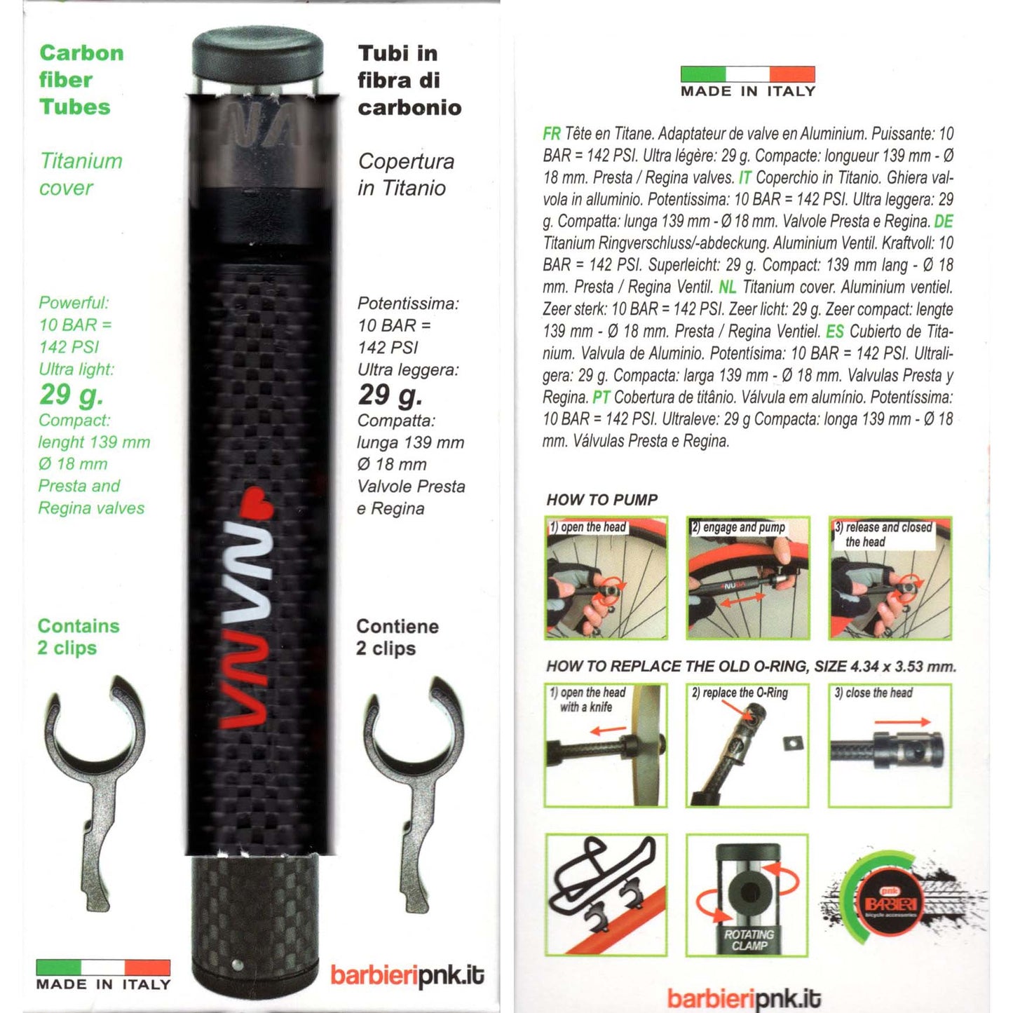 Barbieri - Nana Ultralight Carbon Minipump